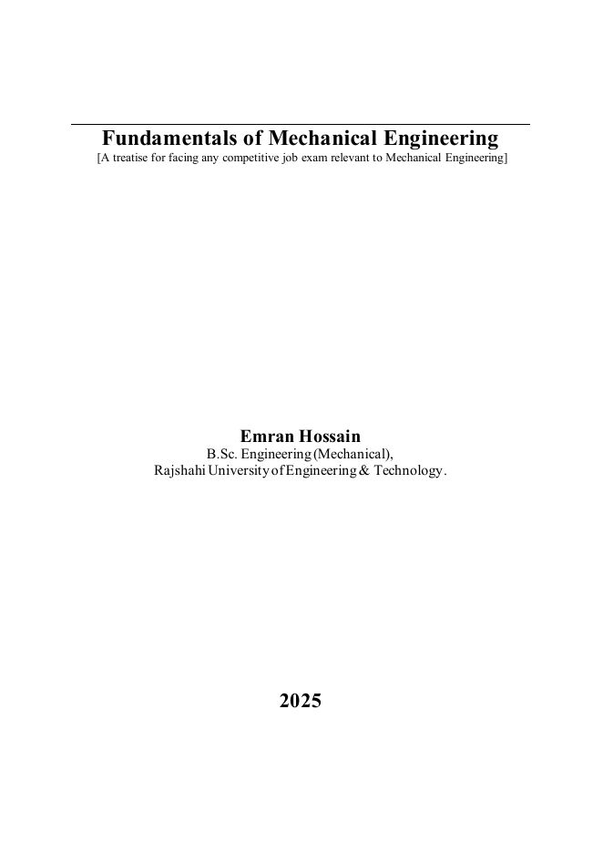 Fundamentals of Mechanical Engineering (2nd Ed) — পৃষ্ঠা 1
